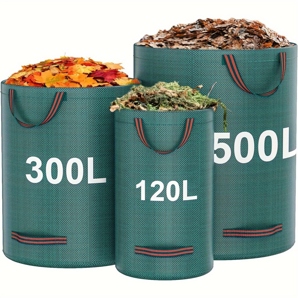 Heavy Duty Garden Waste Bags Reusable Leaf Collection Bags