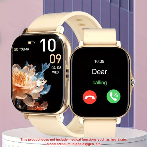 New Smart Watch with Wireless Calling/Receiving, Multiple Sports Modes, Camera Control, Message Notifications, Frameless Ultra-Thin Design, Suitable for Android and iPhone, Unisex Gift