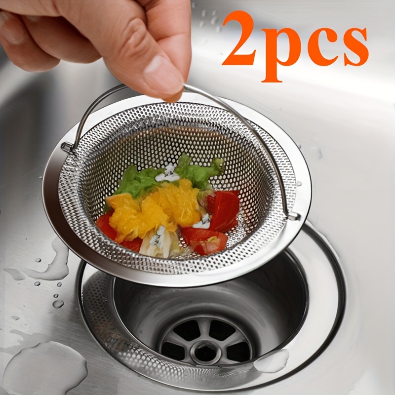 Stainless Steel Sink Strainer Mesh Drain Filter with Handle