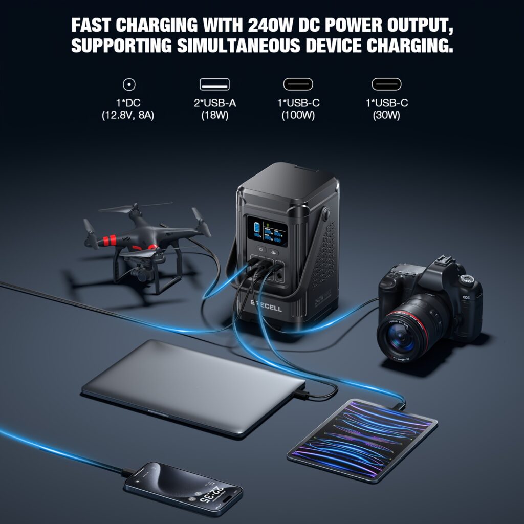 240W Mobile Power Station Battery Pack