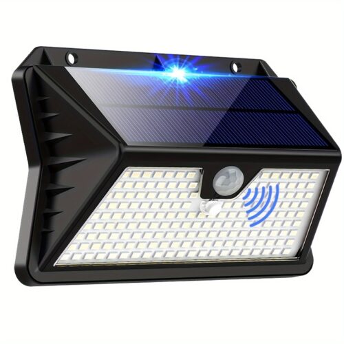 185 LED Solar Motion Sensor Outdoor Wall Security Light