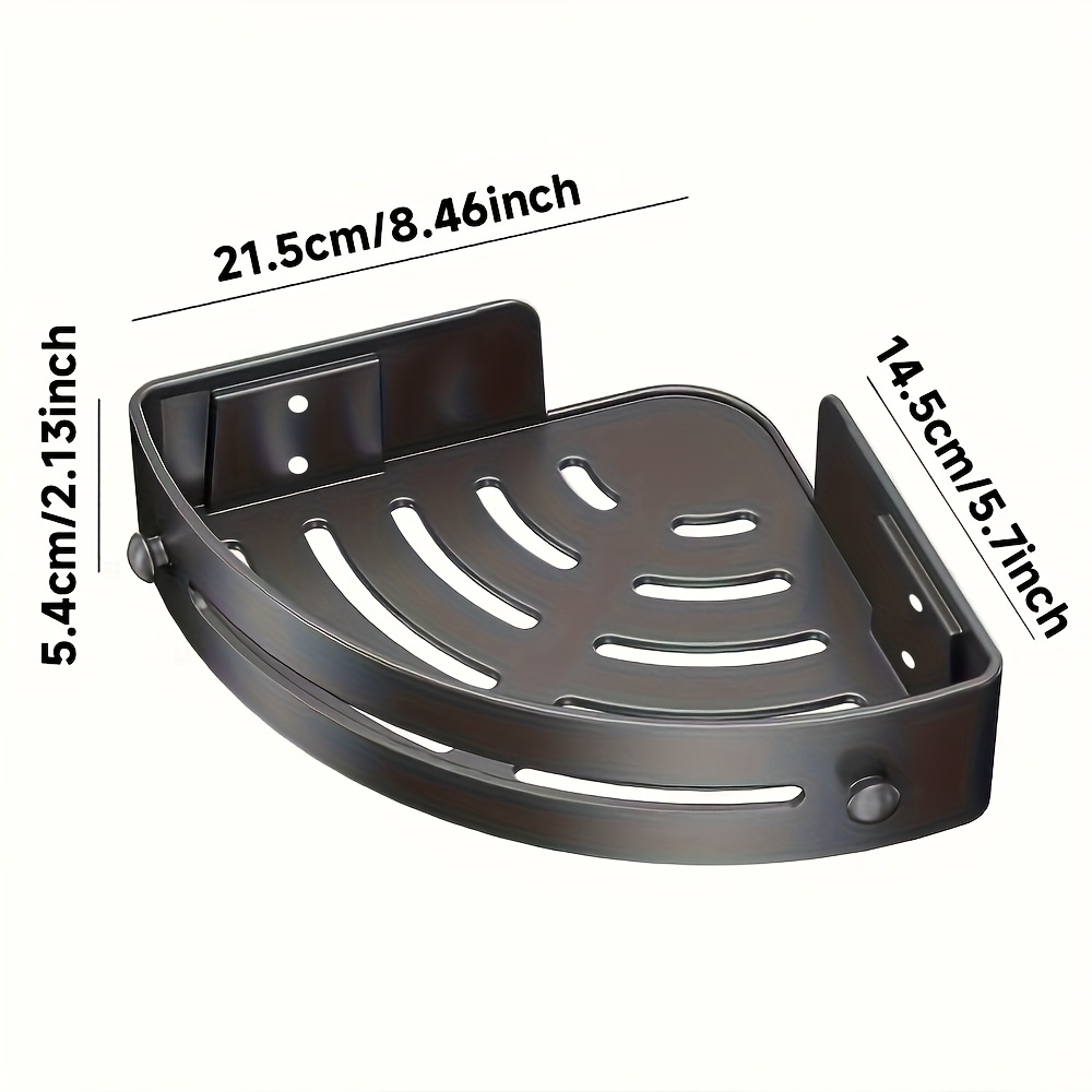 2PCS No Drill Bathroom Corner Shelves Shower Storage Rack