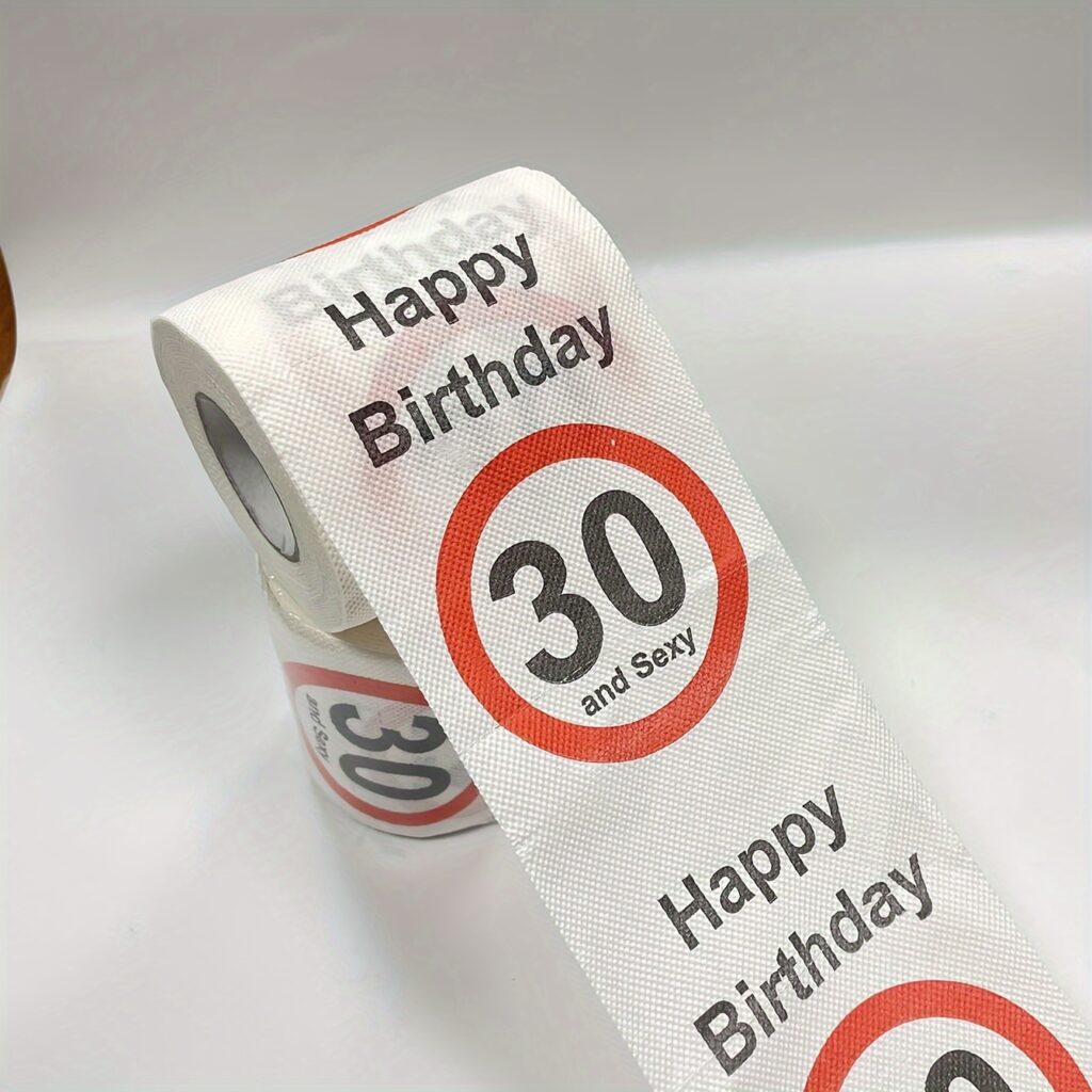 1roll/2rolls Creative Red Circle Number Birthday Pattern