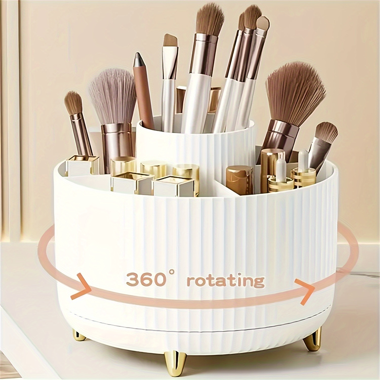 360° Rotating Makeup Organizer Cosmetic Storage Holder 1pc