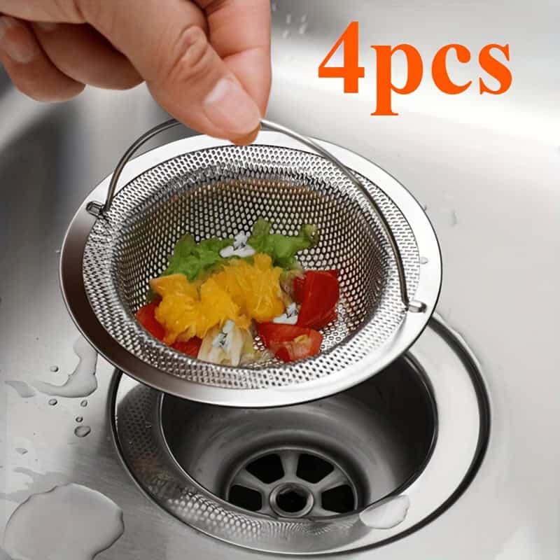 Stainless Steel Sink Strainer Mesh Drain Filter with Handle