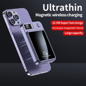 Ultra-Thin Magnetic Wireless Power Bank 10000mAh with 22.5W Fast Charging