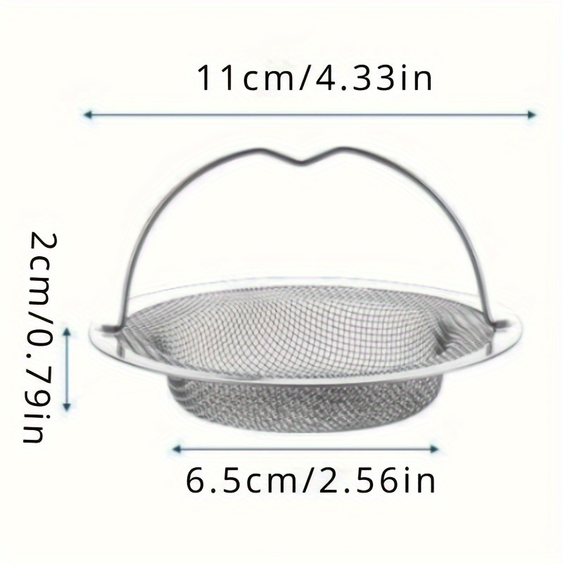 Stainless Steel Sink Strainer Mesh Drain Filter with Handle