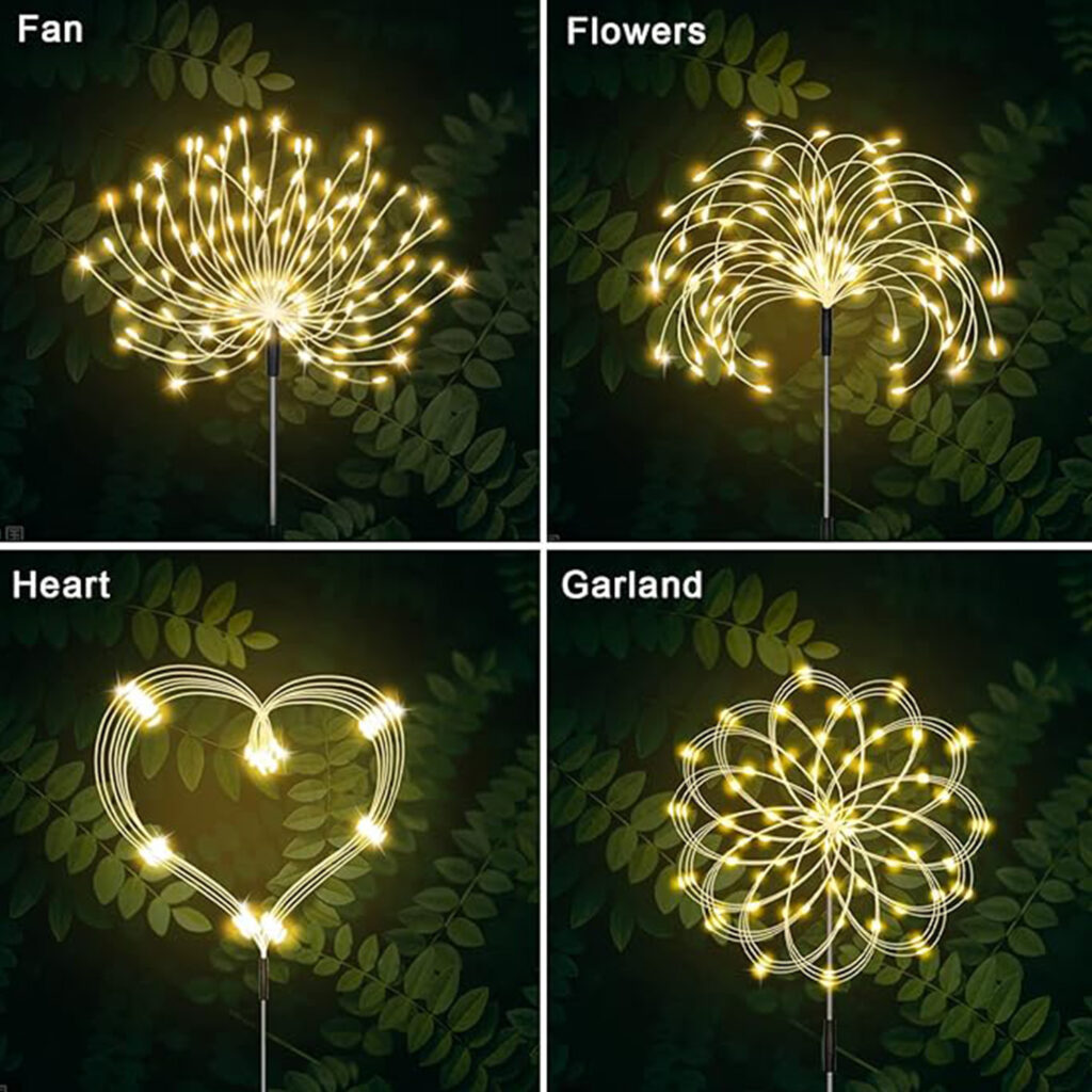 Solar Fireworks Lights 480 LED Outdoor Garden Decor