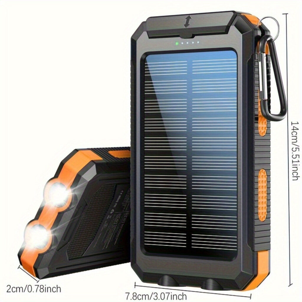 10000/20000mAh Portable Solar Power Bank