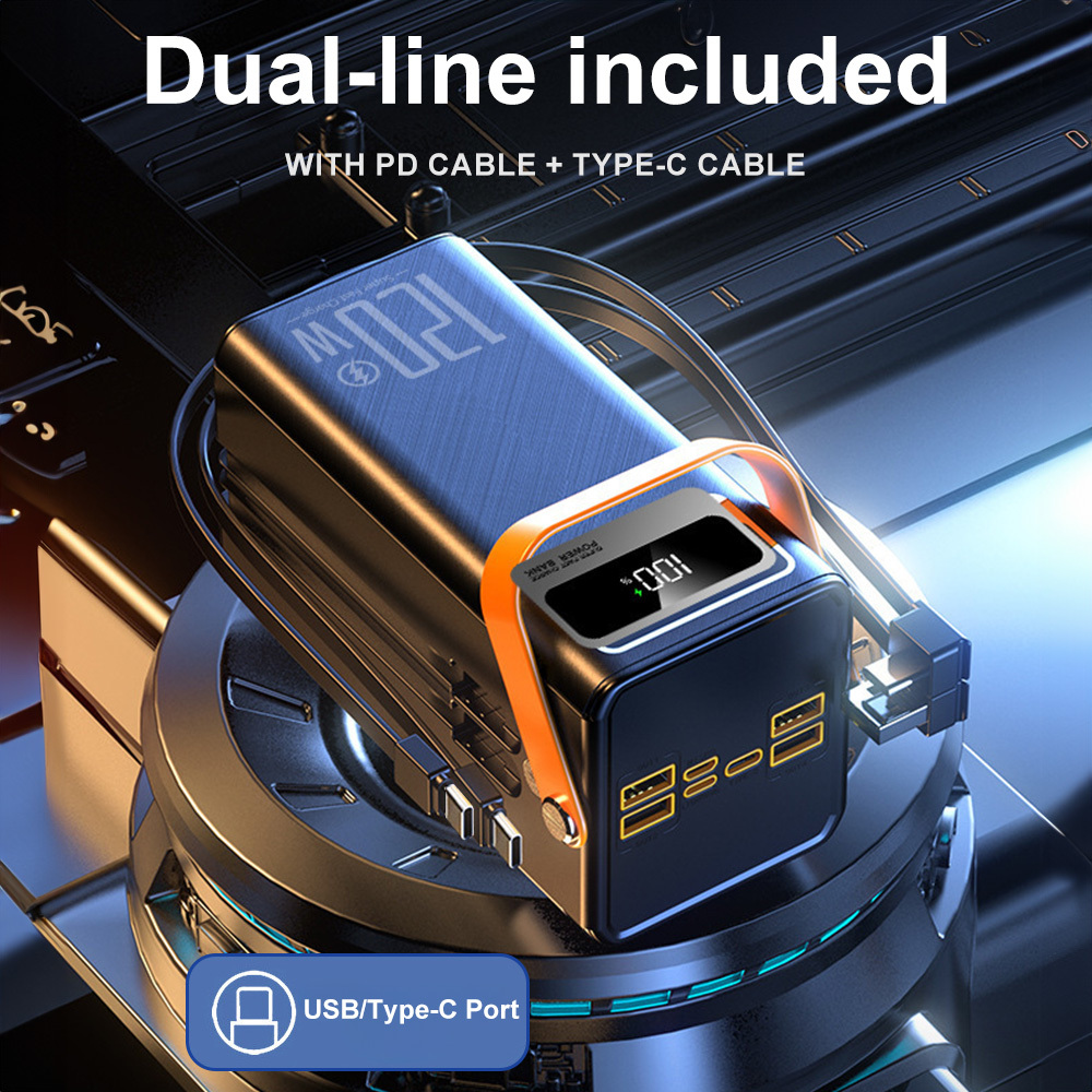 50000mAh Power Bank 120W Fast Charging Laptop Portable Charger