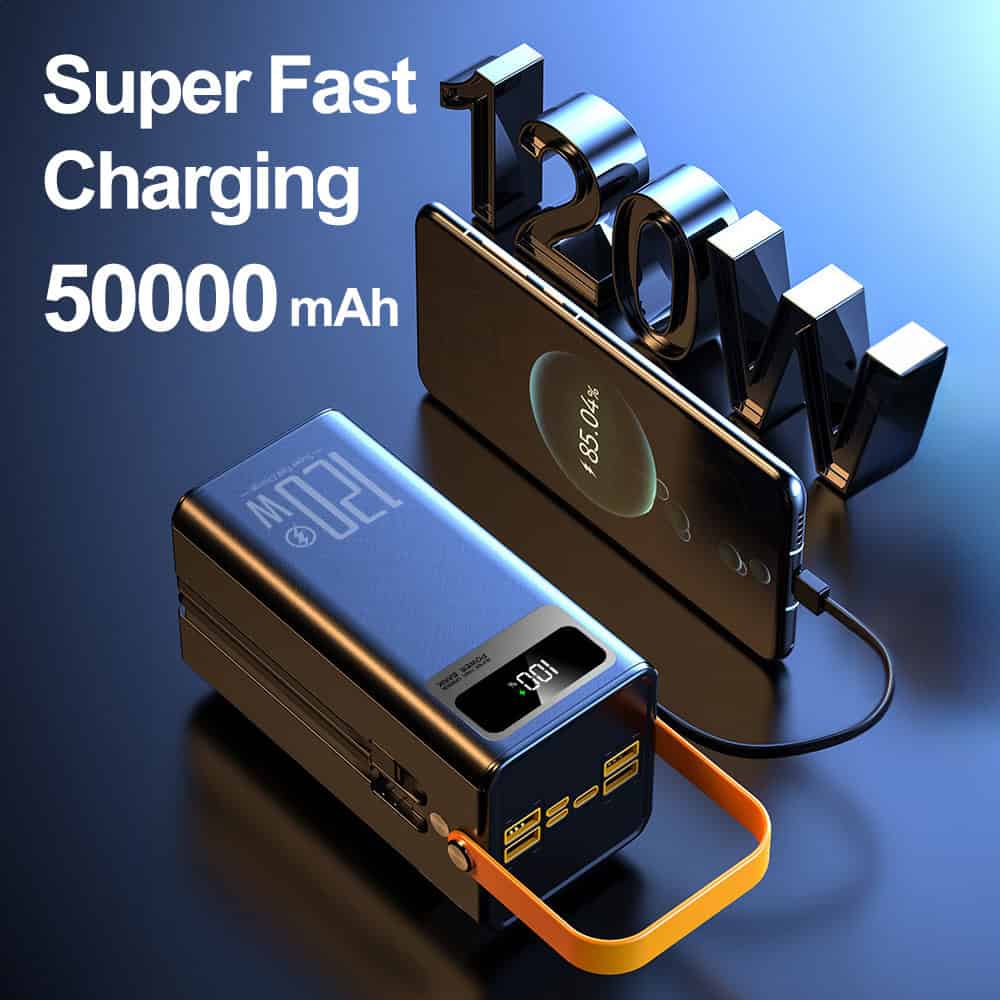 50000mAh Power Bank 120W Fast Charging Laptop Portable Charger