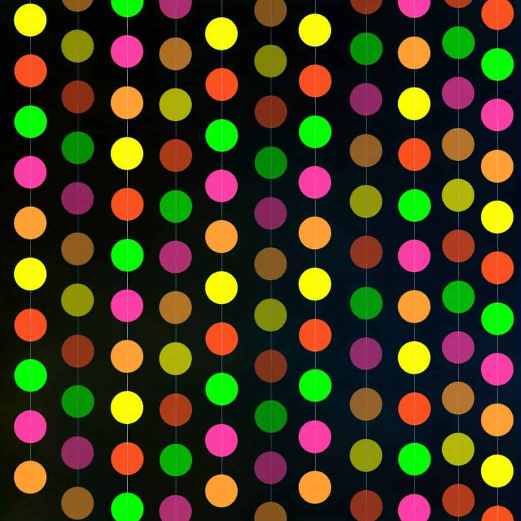 UV Glow Party Streamers Neon Blacklight Garland