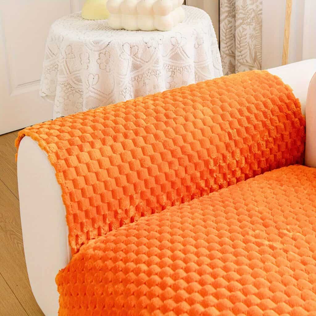 Honeycomb Velvet Sofa Cushion Non Slip Pet Friendly