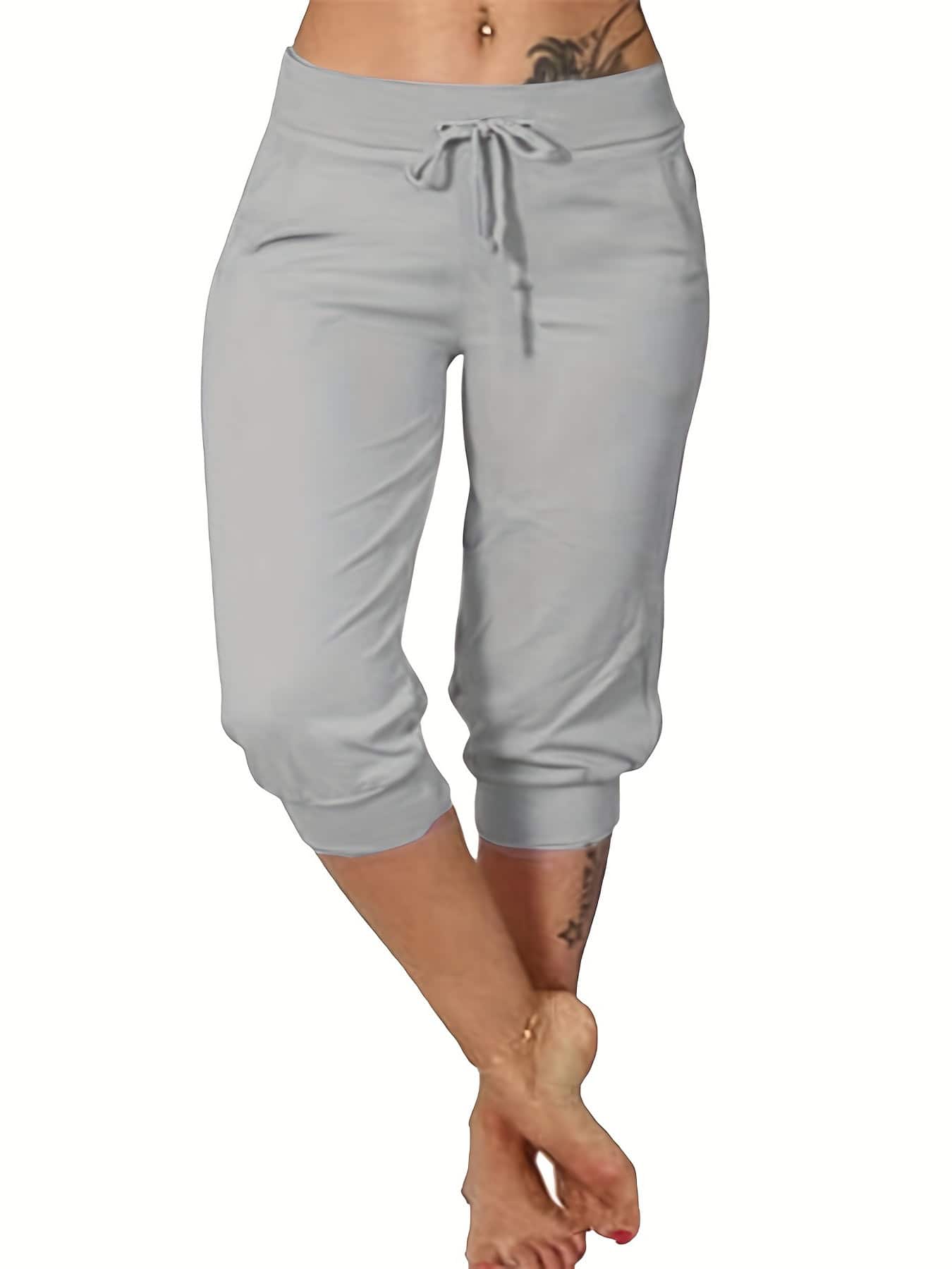 Women’s Plus Size 7/8 Casual Pants Loose Fit