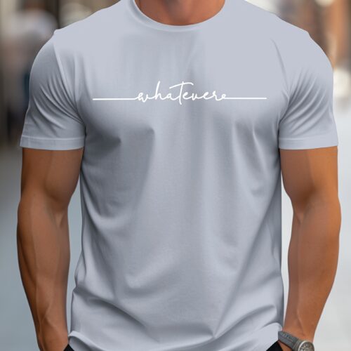 Men’s Minimalist Letter Print Crew Neck T-Shirt Casual