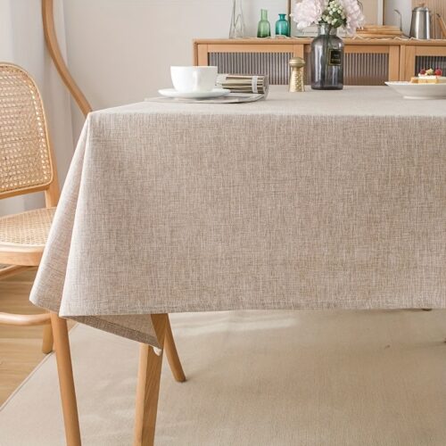 A Solid Color Fabric Tablecloth Made of Thick Polyester, Featuring a Easy And Modern Design, Perfect for Dining Tables And Adding a Touch of Elegance to Nordic-Style Coffee Tables