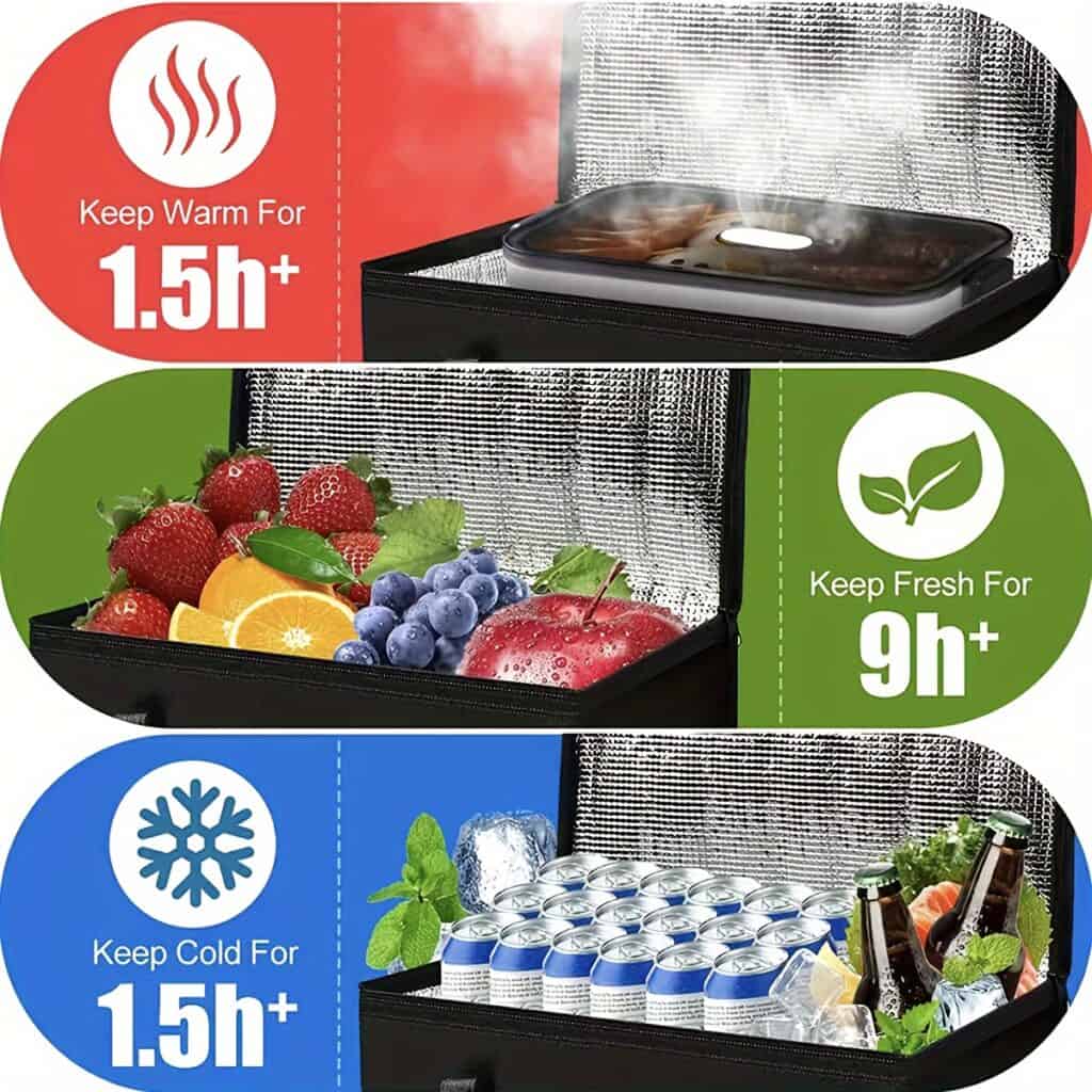 XL Insulated Cooler Bag Keep Food Hot Cold