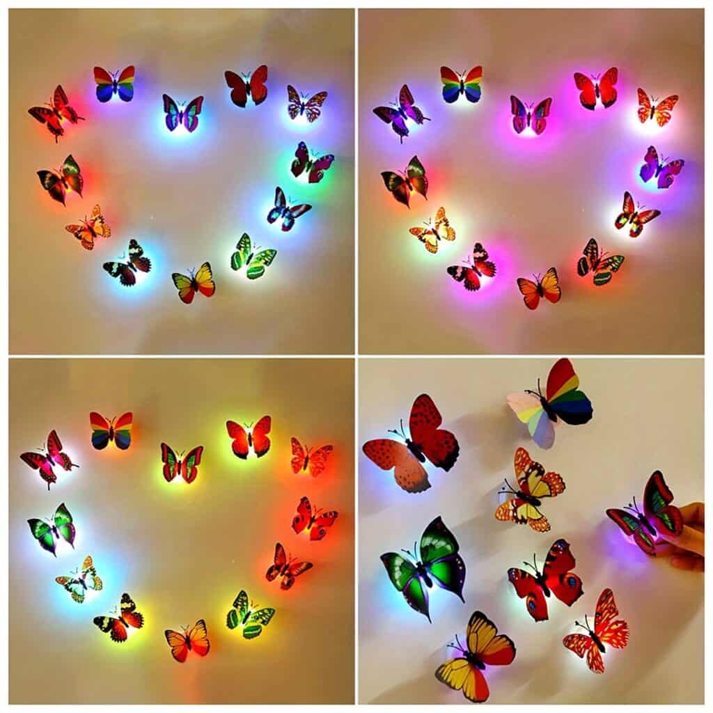 Glow in The Dark 3D Butterfly Wall Stickers Decor