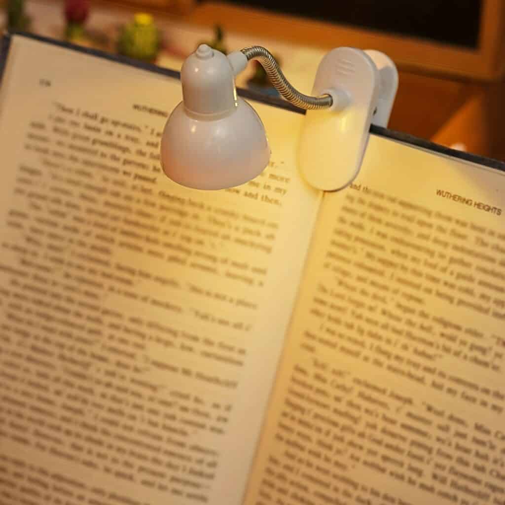 Mini Clip On Reading Lamp Adjustable Book Light