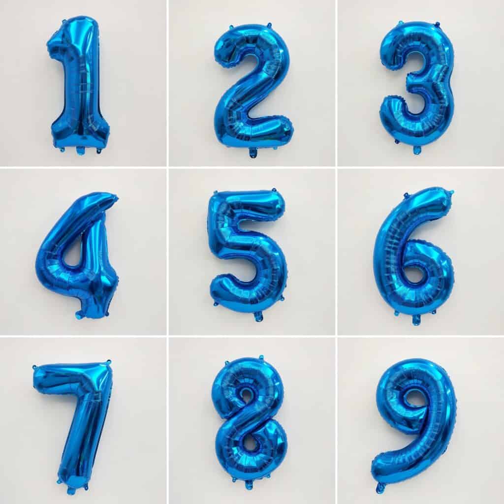 32 Inch Blue Number Balloon Large Party Decoration