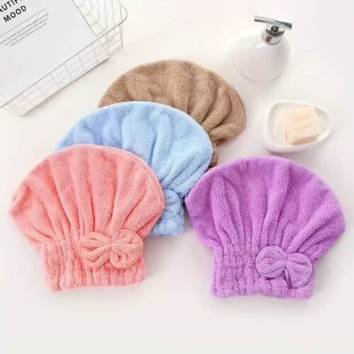 1pc Microfiber Hair Drying Caps, Extrame Soft & Ultra Absorbent, Fast Drying Hair Turban Wrap Towels Shower Cap for and Women