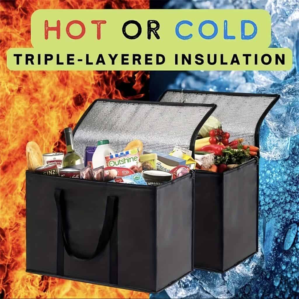 XL Insulated Cooler Bag Keep Food Hot Cold