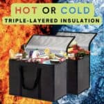 XL Insulated Cooler Bag Keep Food Hot Cold