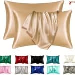 Satin Pillowcase Set Cooling Hair Skin Pillow Covers