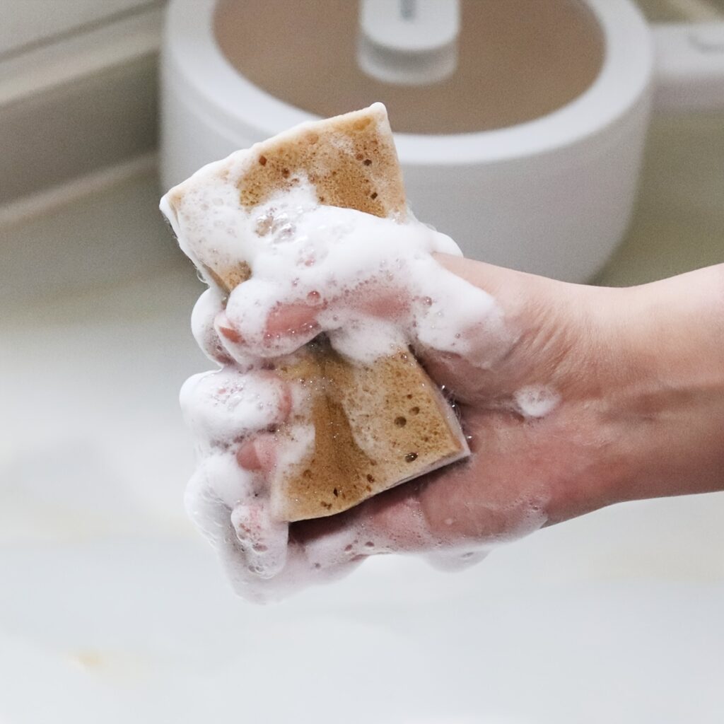 5/10/20/40pcs Seaweed Cleaning Sponges Non Scratch Kitchen Scrub Pads Set