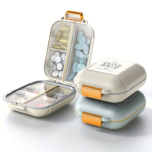Portable Pill Organizer Box Large Capacity Travel Case
