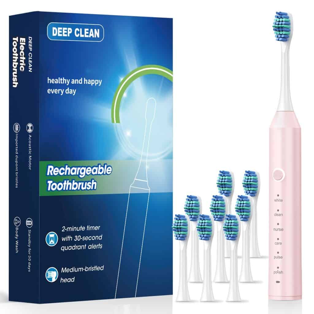 Electric Toothbrush USB Rechargeable 6 Modes Soft Bristles