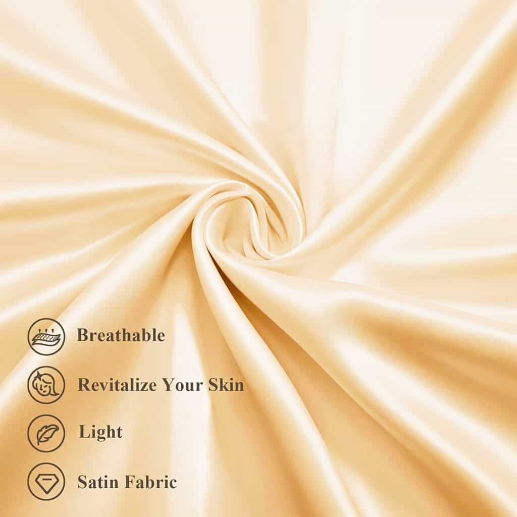 Satin Pillowcase Set Cooling Hair Skin Pillow Covers