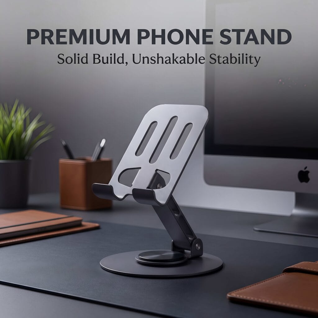 Adjustable Phone Stand 360° Rotating Metal Holder
