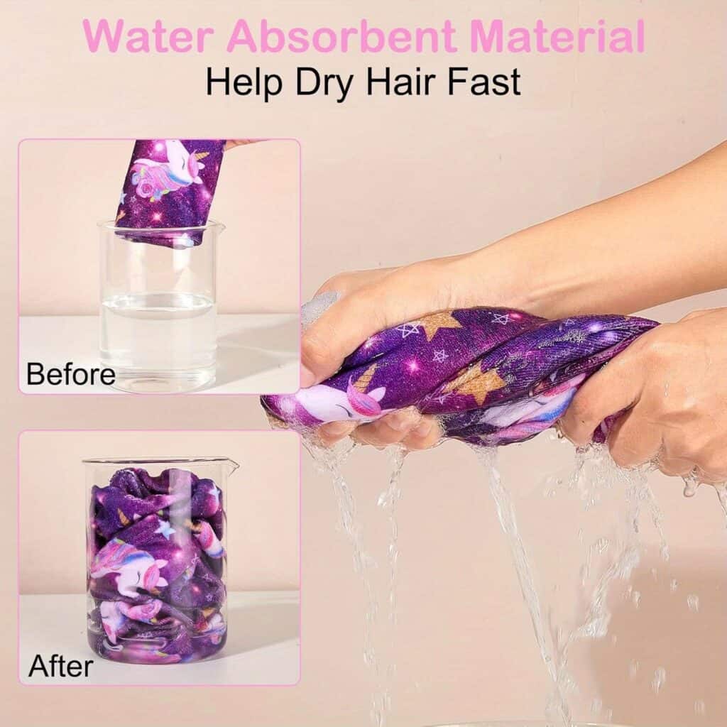 Quick Dry Microfiber Hair Towel Wrap Cartoon Cap