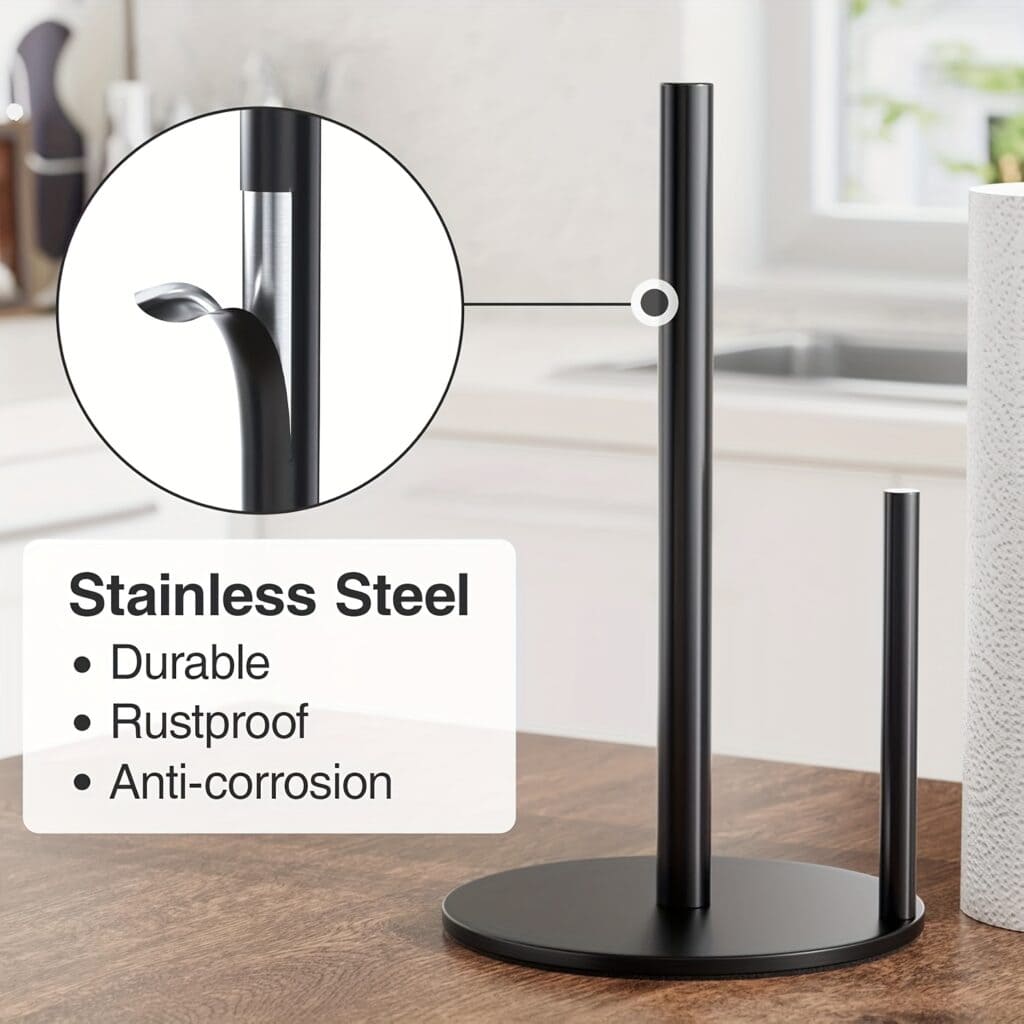 Stainless Steel Paper Towel Holder Weighted Base