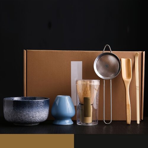 6pcs/Set Bamboo Matcha Set, Including Bowl, Tea Puller, Spoon, Tea Whisk Stand, Strainer, Tea Whisk, Perfect Gift for Ceremony, Traditional Decoration, Matcha Ceremony, Home Tea Setup, Bamboo Design, Minimalist Style, Durable Construction, Natural Bamboo, Tea Accessories, Bamboo Utensils, Tea Lovers, Gift Shoppers