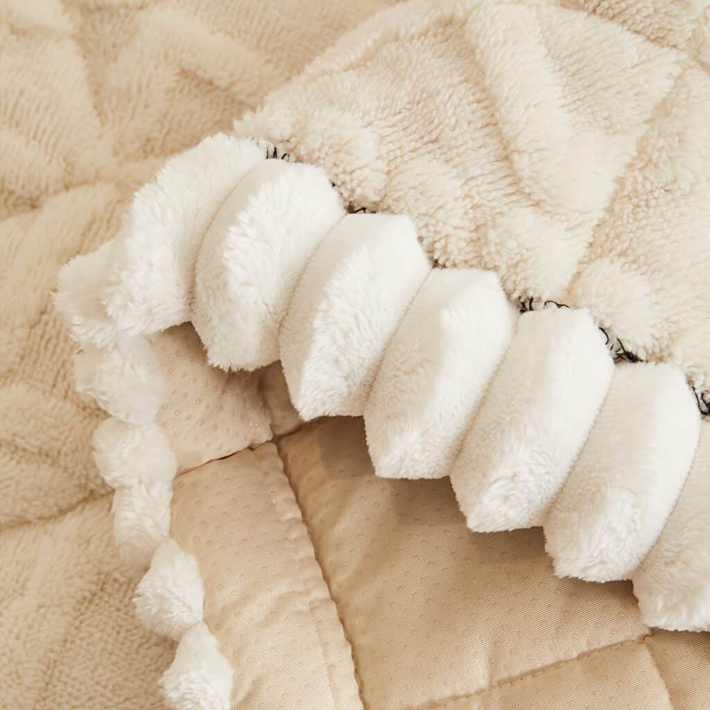 Quilted Sofa Cushion Cover Thick Warm Boho Style