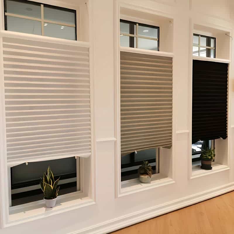 Adjustable Pleated Window Sunshade Curtain Easy Fit