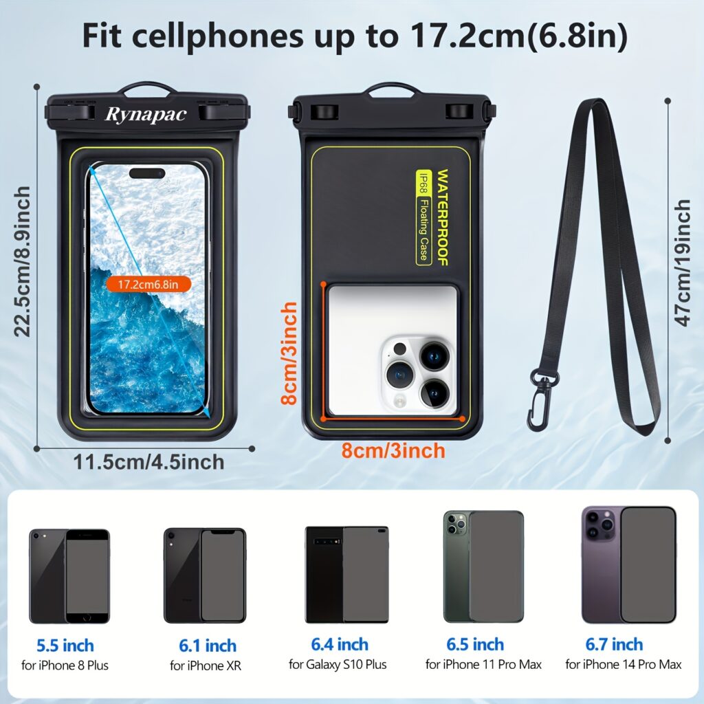 Waterproof Floating Phone Pouch with Lanyard Universal Case