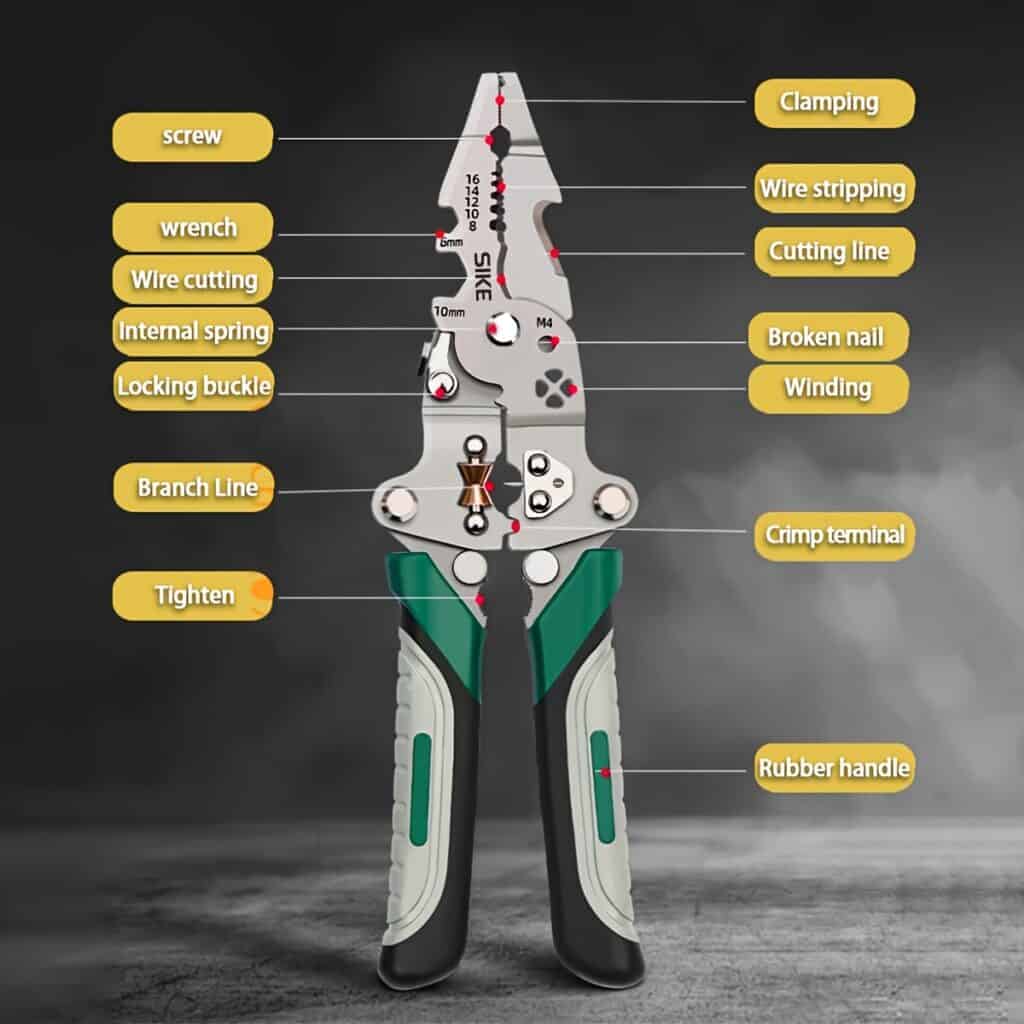 Multi-Function Wire Stripper Crimper Cutter Tool