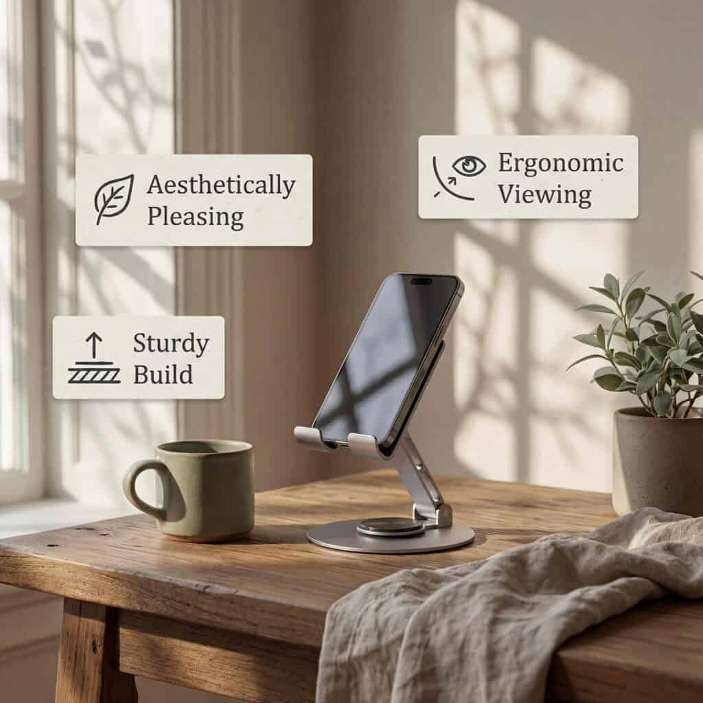 Adjustable Phone Stand 360° Rotating Metal Holder