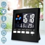 LCD Weather Station Indoor Thermometer Hygrometer Clock