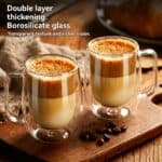 Double Wall Glass Mug Heat Resistant Coffee Tea Cup