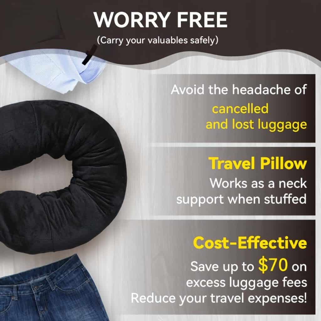 Travel Pillow Storage Bag Organizer Large Capacity Case
