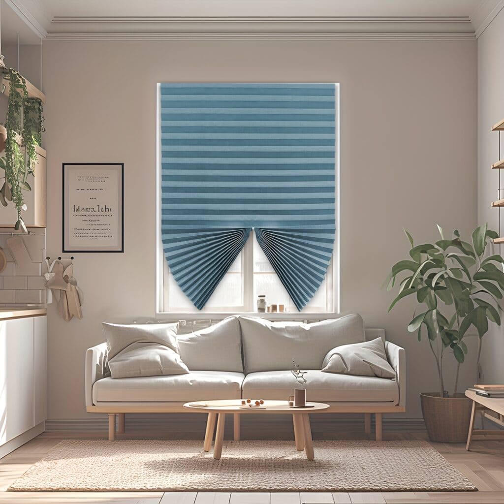 Adjustable Pleated Window Sunshade Curtain Easy Fit