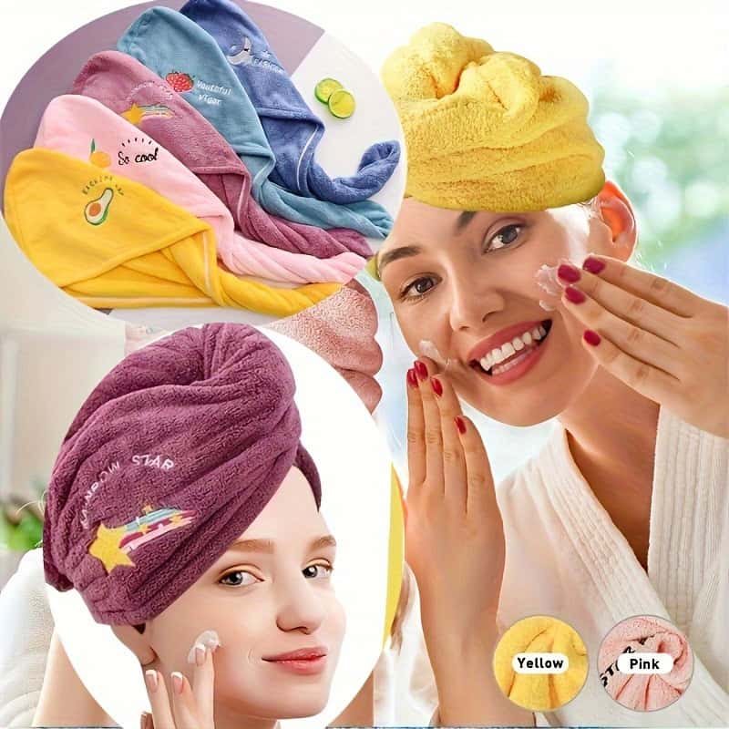 Microfiber Hair Drying Towel Turban Quick Dry Wrap
