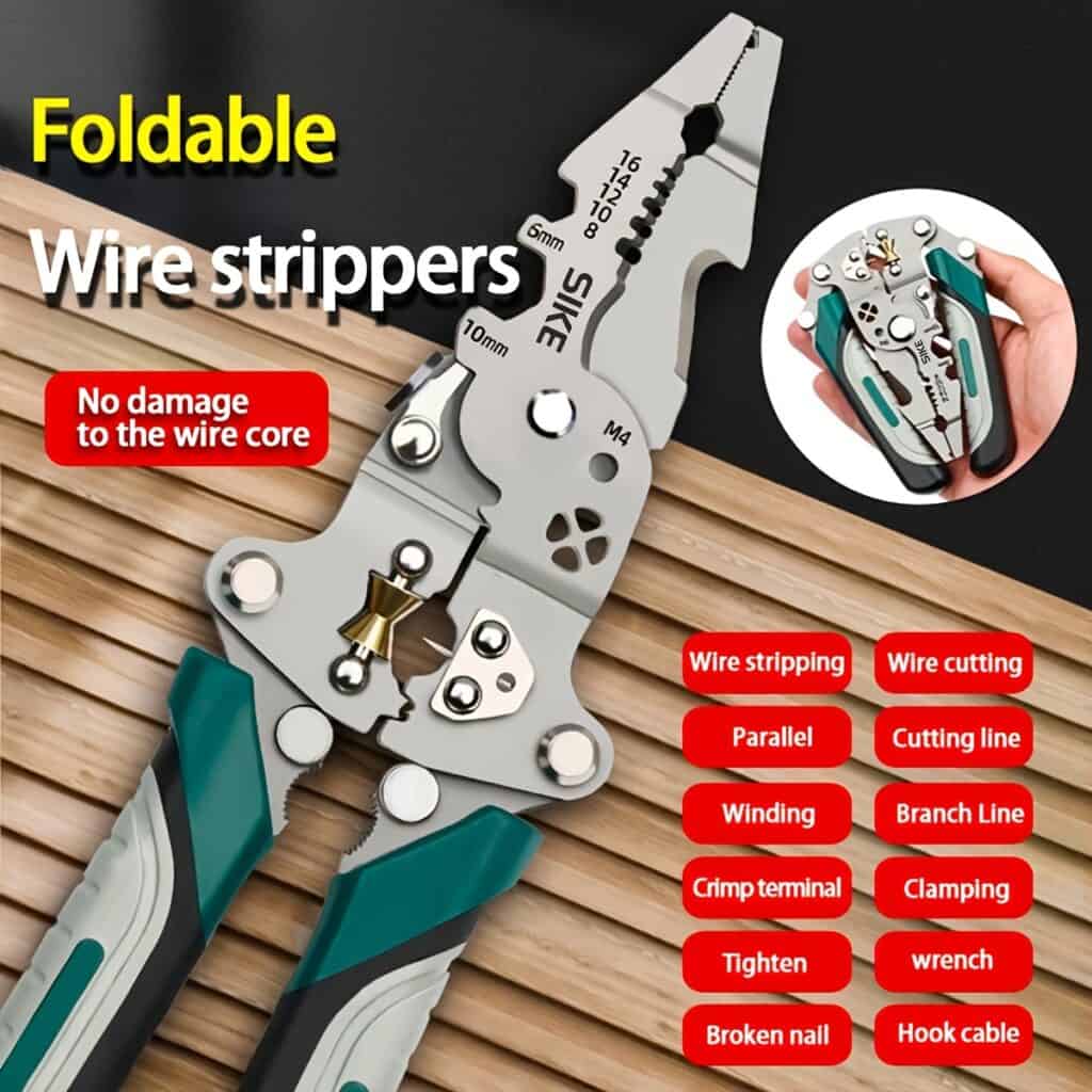 Multi-Function Wire Stripper Crimper Cutter Tool