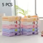 5 Piece Fruit Pattern Soft Face Towel Set