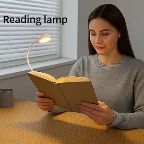 Adjustable Brightness Clip-On Reading Light with 3 Color Options – Dimmable LED Table Lamp for Night Reading, Compatible with Smartphones & Tablets, Soft Light for Eyes Protection, Offiice Lighting