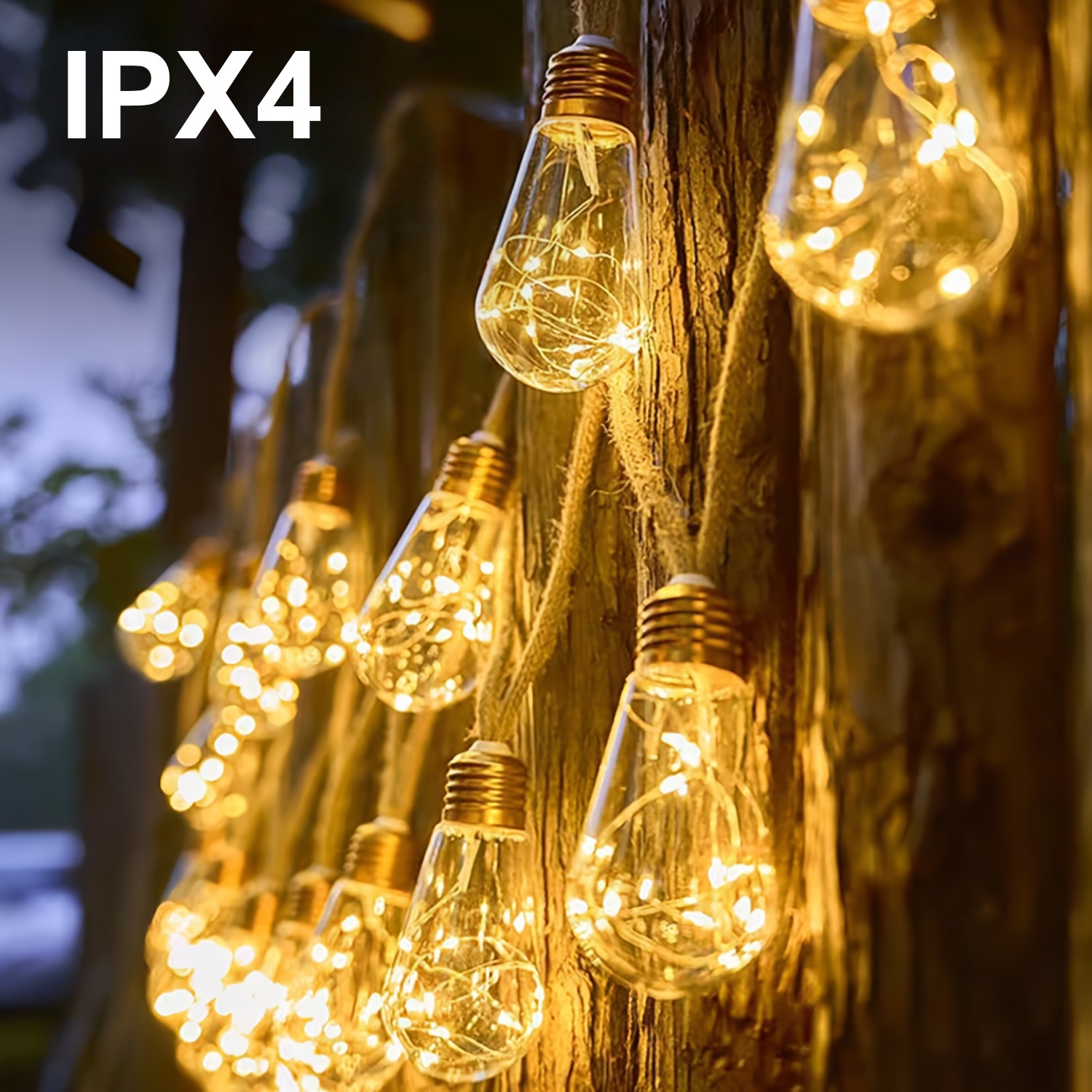 Solar Outdoor String Lights with 8 Modes Garden Lights